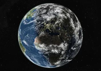 Globe Centered on Europe and Africa